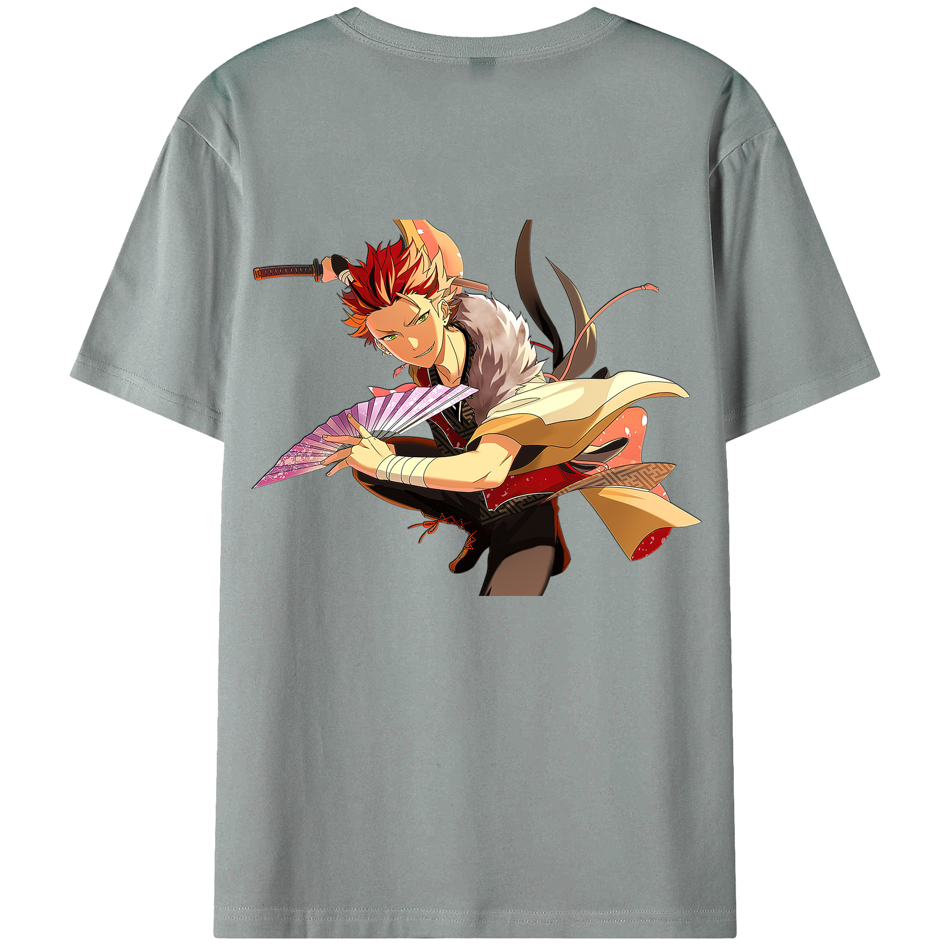 （画像用） あんさんぶるスターズ! Ensemble Stars 綿100％ メンズ半袖Tシャツ（バックプリント） 通気性